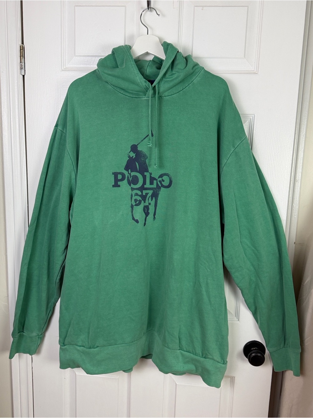 Polo Ralph Lauren men’s big pony green hoodie sweatshirt 2XLT big and tall